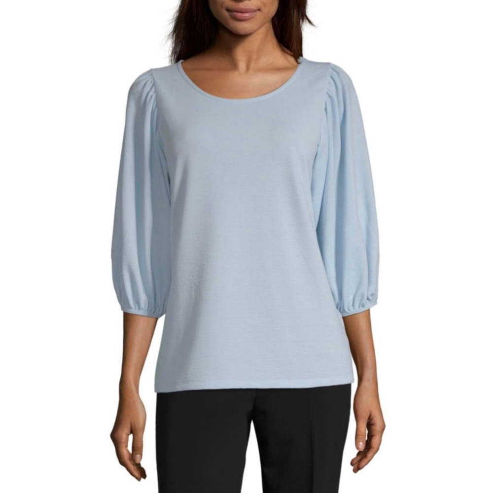 NWT Worthington Round Neck 3/4 Sleeve Blouse